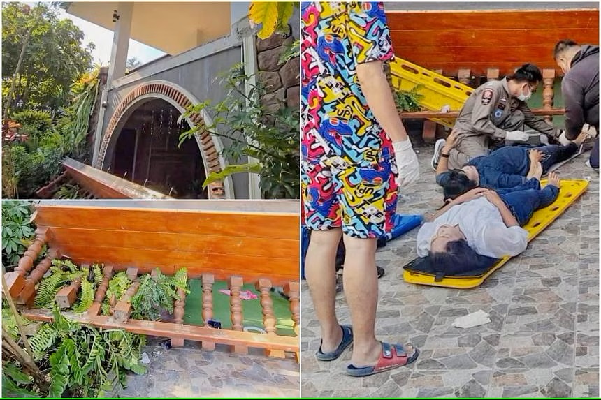 Balcony at a holiday resort in Northern Thailand collapses, injuring 13 guests, some seriously