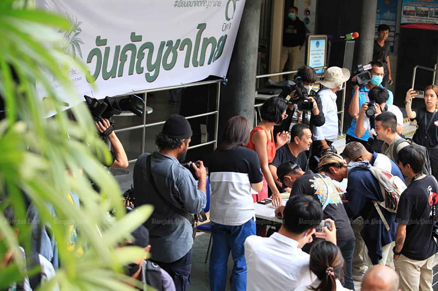 Cannabis advocates rally at Pattaya City Hall against proposed reclassification